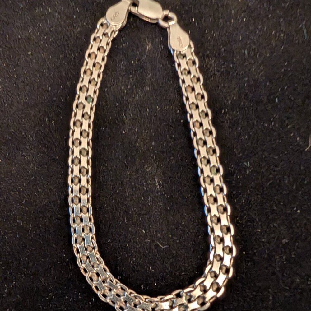Women's Sterling Silver Bracelet Italy 7.25"